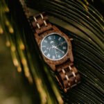Reloj madera azul