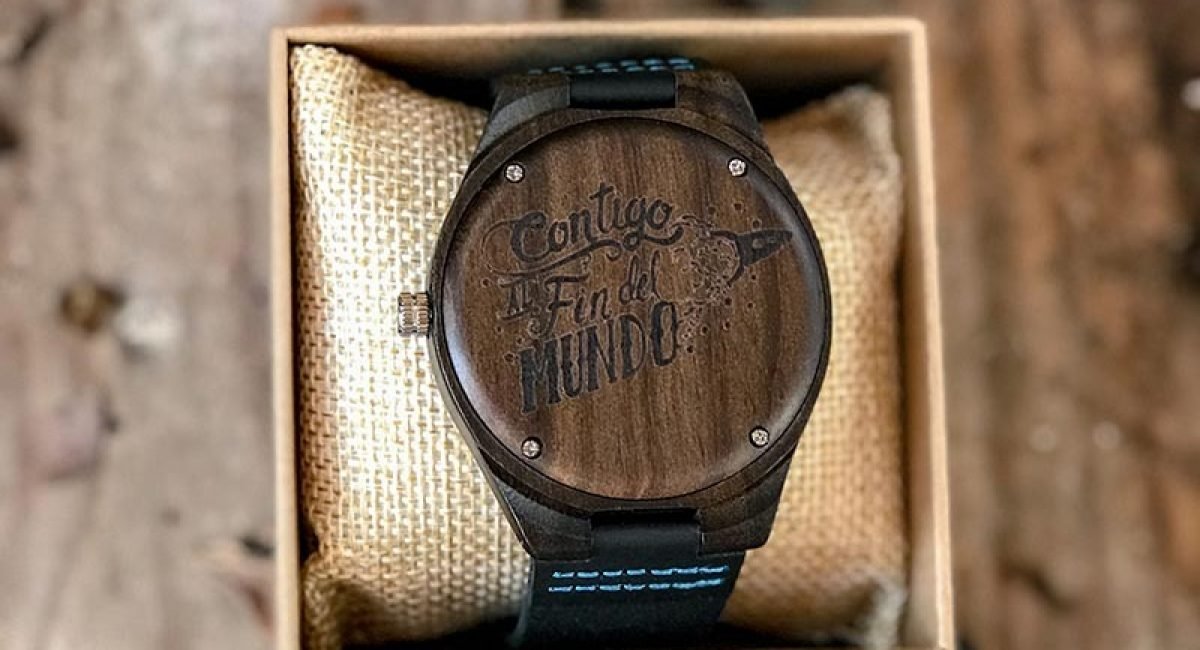 Reloj personalizado madera